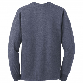 Jerzees 29LS Dri-Power 50/50 Cotton/Poly Long Sleeve T-Shirt - Vintage Heather Navy