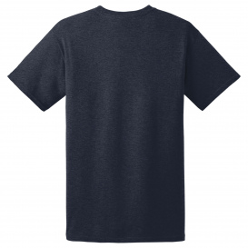 Hanes 5170 EcoSmart 50/50 Cotton/Polyester T-Shirt - Heather Navy