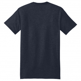 Hanes 5180 Beefy-T 100% Cotton T-Shirt - Heather Navy