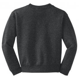 Jerzees 562B Youth NuBlend Crewneck Sweatshirt - Black Heather