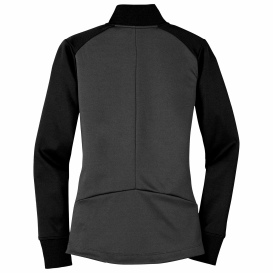Nike 578674 Ladies Dri-FIT 1/2-Zip Cover-Up - Black Heather/Black/Dark Grey