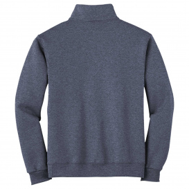 Jerzees 995M NuBlend 1/4-Zip Cadet Collar Sweatshirt - Vintage Heather Navy