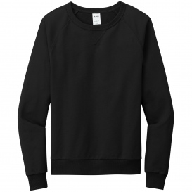 Allmade AL4004 Unisex Organic French Terry Crewneck Sweatshirt - Deep Black