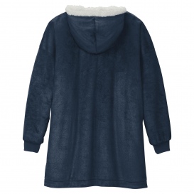 Port Authority BP41 Mountain Lodge Wearable Blanket - Navy Eclipse