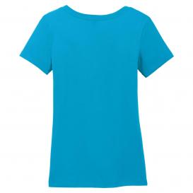 District DM106L Women's Perfect Weight Scoop Neck Tee - Bright Turquoise