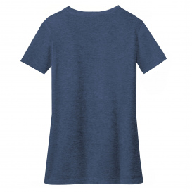 District DM1190L Women\'s Perfect Blend V-Neck Tee - Deep Royal Fleck