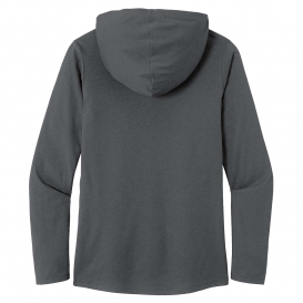 District DM139L Women\'s Perfect Tri Long Sleeve Hoodie - Charcoal