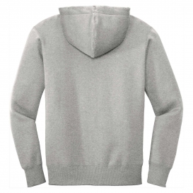 District DT1103 Perfect Weight Fleece Full-Zip Hoodie - Heathered Steel