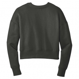 District DT1105 Women\'s Perfect Weight Fleece Cropped Crew - Charcoal