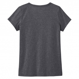 District DT5002 Women\'s The Concert Tee V-Neck - Heathered Charcoal
