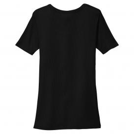District DT6020 Women\'s V.I.T. Rib Scoop Neck Tee - Black