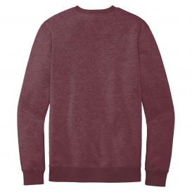 District DT6104 V.I.T. Fleece Crew Neck Sweatshirt - Heathered Cardinal