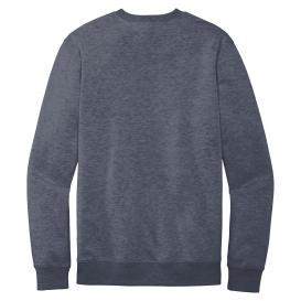 District DT6104 V.I.T. Fleece Crew Neck Sweatshirt - Heathered Navy