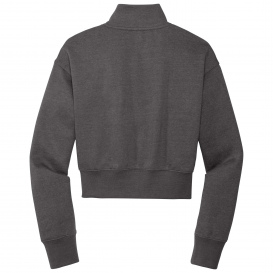 District DT6111 Women's V.I.T Fleece 1/2-Zip - Heathered Charcoal
