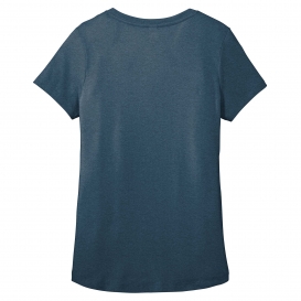 District DT7501 Women\'s Flex Scoop Neck Tee - Heathered Neptune Blue