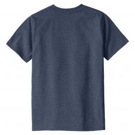 District DT8000Y Youth Re-Tee - Heathered Navy
