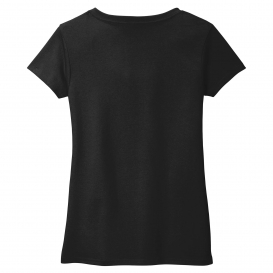 District DT8001 Women\'s Re-Tee V-Neck - Black