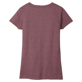 District DT8001 Women\'s Re-Tee V-Neck - Maroon Heather