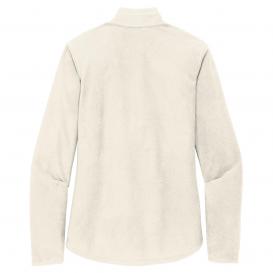 Eddie Bauer EB227 Ladies 1/2-Zip Microfleece Jacket - Ivory