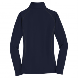 Eddie Bauer EB237 Ladies Smooth Fleece 1/2-Zip - River Blue Navy