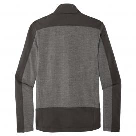 Port Authority F239 Grid Fleece Jacket - Grey Smoke Heather/ Grey Smoke