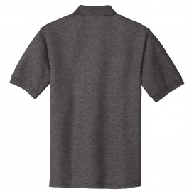 Port Authority K500ES Extended Size Silk Touch Polo - Charcoal Heather Grey