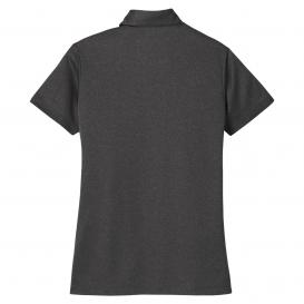 Port Authority LK542 Ladies Heathered Silk Touch Performance Polo - Black Heather