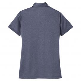 Port Authority LK542 Ladies Heathered Silk Touch Performance Polo - Navy Heather