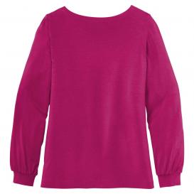 Port Authority LK5600 Ladies Luxe Knit Jewel Neck Top - Wild Berry