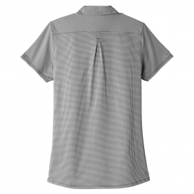 Port Authority LK646 Ladies Gingham Polo - Black/White