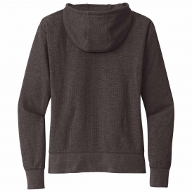 New Era LNEA141 Ladies Thermal Full-Zip Hoodie - Black Heather
