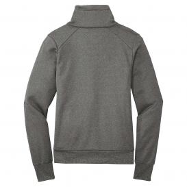New Era LNEA530 Ladies Performance Terry Full-Zip Cowl Jacket - Graphite Heather