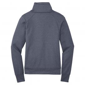 New Era LNEA530 Ladies Performance Terry Full-Zip Cowl Jacket - True Navy Heather
