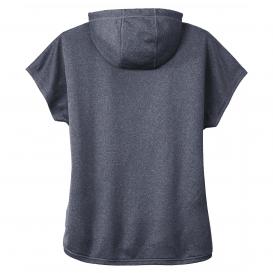 New Era LNEA533 Ladies Performance Terry Short Sleeve Hoodie - True Navy Heather