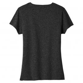 Port & Company LPC330V Ladies Tri-Blend V-Neck Tee - Black Heather