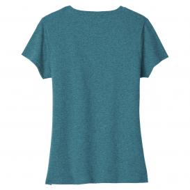 Port & Company LPC330V Ladies Tri-Blend V-Neck Tee - Vivid Teal Heather
