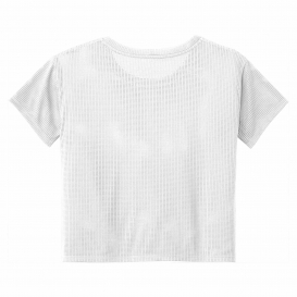 Sport-Tek LST411 Ladies PosiCharge Draft Crop Tee - White