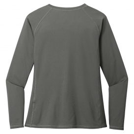 Sport-Tek LST470LS Ladies Long Sleeve Rashguard Tee - Dark Smoke Grey