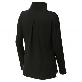 Sport-Tek LST561 Ladies Sport-Wick Flex Fleece 1/4-Zip - Black
