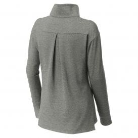 Sport-Tek LST561 Ladies Sport-Wick Flex Fleece 1/4-Zip - Light Grey Heather