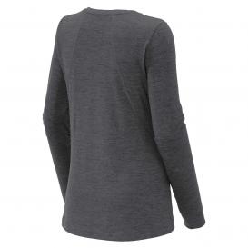 Sport-Tek LST710 Ladies Exchange 1.5 Long Sleeve Crew Tee - Graphite Heather
