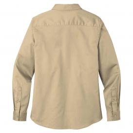 Port Authority LW808 Ladies Long Sleeve SuperPro React Twill Shirt - Wheat