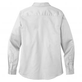 Port Authority LW808 Ladies Long Sleeve SuperPro React Twill Shirt - White