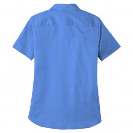 Port Authority LW809 Ladies Short Sleeve SuperPro React Twill Shirt - Ultramarine Blue