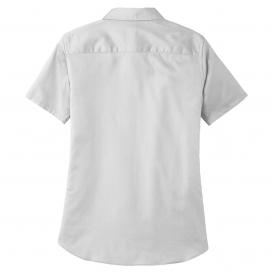 Port Authority LW809 Ladies Short Sleeve SuperPro React Twill Shirt - White