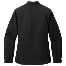 Port Authority LW960 Ladies Long Sleeve UV Daybreak Shirt - Deep Black