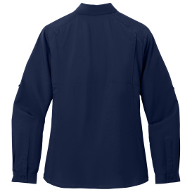 Port Authority LW960 Ladies Long Sleeve UV Daybreak Shirt - True Navy