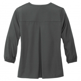 Mercer+Mettle MM2011 Women\'s Stretch Crepe 3/4-Sleeve Blouse - Anchor Grey