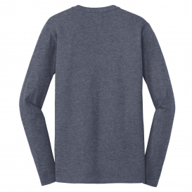 New Era NEA102 Heritage Blend Long Sleeve Crew Tee - True Navy Heather