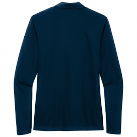 Nike NKDC2105 Ladies Dri-FIT Micro Pique 2.0 Long Sleeve Polo - Navy
